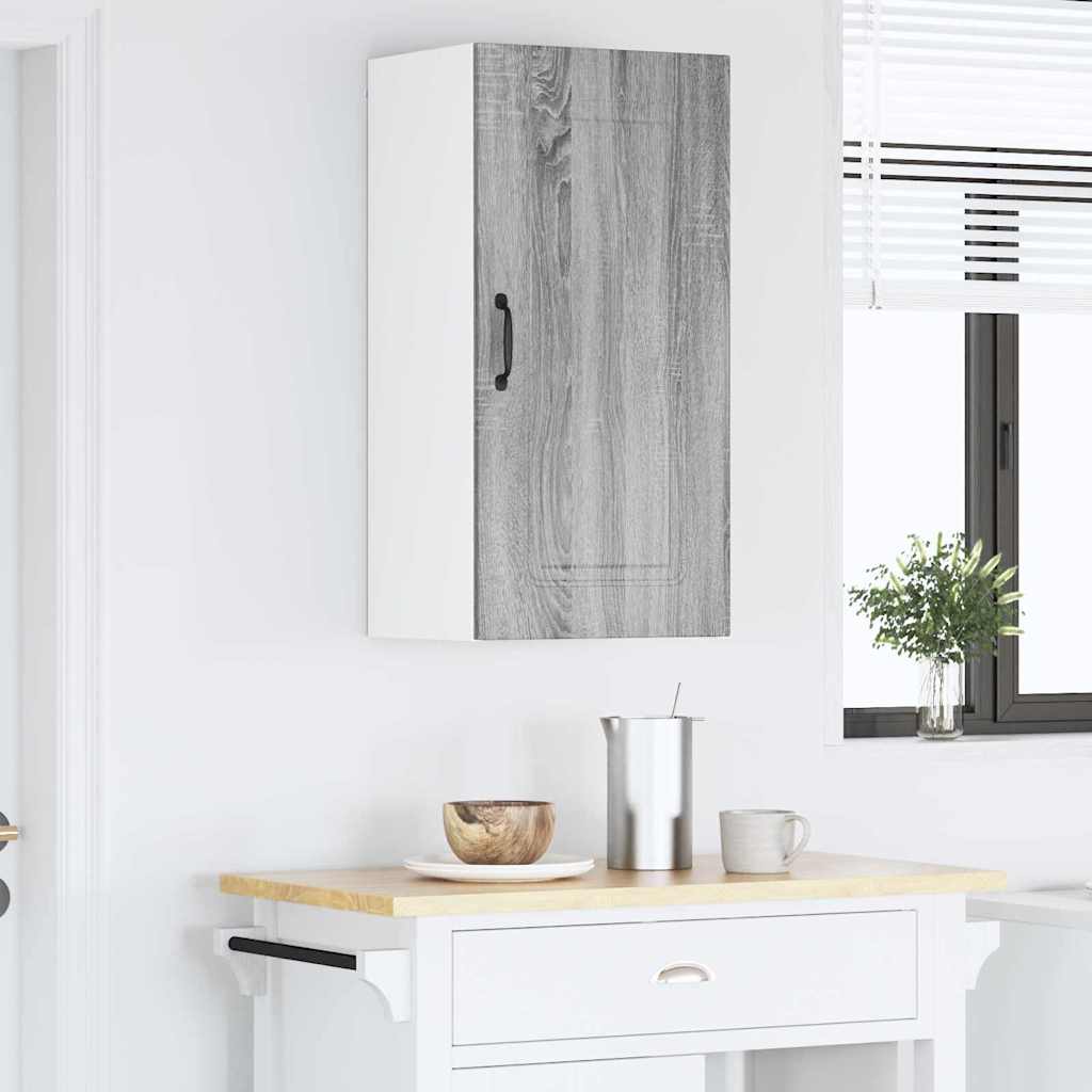Kitchen Wall Cabinet with Shelf Grey Sonoma 40 x 31 x 80 cm